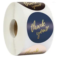 Gift Wrap 100-500pcs Thank You Stickers Seal Labels 1inch Gold Foil Paper Decoration Sticker For Handmade Wedding Stationery