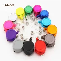 20 colors Retractable Pull Badge Holder Reels Key Ring Chain Clips Office supplies school students ID Lanyard