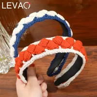 Levao Women's Crochet Twist Knitted Hair Bands Soft Braid Headband Female Hairbands Accessories