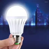 Nachtlichter intelligente LED -Notleuchten E27 5W 7W 9W 12W 15W Energieeinsparung wiederaufladbare Outdoor -Camping -Lampe Hausbatterie Beleuchtung