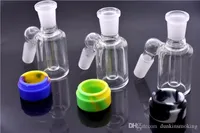 wholesale Glass Ash Catcher with Detachable silicone container for dab oil rig mini 14mm 18mm glass ashcatcher bong for dab oil rig