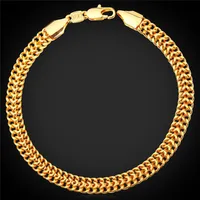 Men's 18K Stamp Gold Chain for Men Jewelry Fancy Bracelet Design Gold Plated New Fashion Chain Bracelet2469