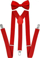 Bow Ties Trilece Suspenders For Men With Bowtie Set - Boys Women Adults Adjustable Elastic Y Back Style Suspender Tie
