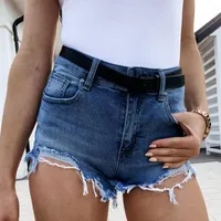 Women's Shorts Solid Summer Woman Denim High Waist Ripped Jeans Fashion Sexy Female Pantalones Cortos De Mujer