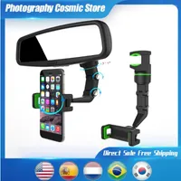 Tripods Rearview Mirror Car Phone Holder Stand Universal Mobile Clips For Seat Back Support 4-7inch Smartphone GPS Bracket