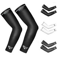 Knee Pads UV Sun Protection Men Sleeves Cooling Sports Basketball Cycling Arm Warmer Summer Sunscreen For Golf Riding Running Volleyball