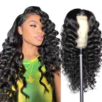 Lace Wigs Brazilian Deep Wave Frontal Human Hair Glueless Loose 13x4 Hd Front for Women 4x4 Closure 230106
