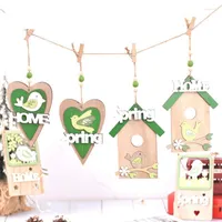 Decorative Figurines Easter Decoration Supplies Wooden Letter Sign Pendant Spring Atmosphere Layout Ornaments HOME