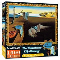 Paintings MaxRenard Jigsaw Puzzle 1000 Pieces For Adults The Persistence Of Memory Oil Painting Art Puzzles Decompression Toys Decoration