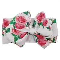 Hair Accessories Toddler Baby Girls Printed Headband Bowknot Elastic Band For Infant Winter Bow Show