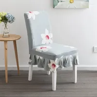 Крышка стулья простые рюшинные цветочные покрытия с антиплытным растяжным покрытием.