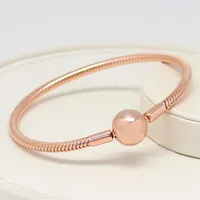 Whole-Bracelet for Pandora 925 sterling silver plated rose gold luxury designer jewelry ladies bracelet with original box272p