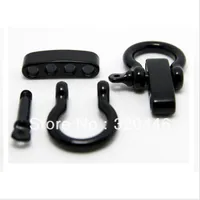 Cuff EPacket Free Ship 10pcs lot Black Adjustable Bow Shackles Stainless Steel For Paracord Survival