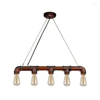 Pendant Lamps Retro Industrial Water Pipe Wrought Iron Chandelier Amazon Staircase Aisle Restaurant