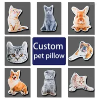 Pillow Custom 3D Pet Animals Dog Cat Plush Toys Dolls Stuffed Animal Sofa Decorative Creative Birthday Gift