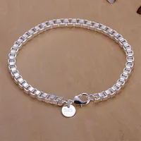 gift 925 silver Aberdeen box bracelet DFMCH172 brand new fashion 925 sterling silver plated Chain link bracelets278Q