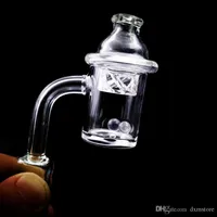 smoking ACCESSORIES Beracky Beveled Edge Quartz Banger With Glass Spinning Carb Cap 10mm 14mm 18mm Male Female Nails For Dab Rigs Glass Water Bongs