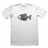 Men's T Shirts 2023 Arrival Casual Men Skeleton Fish Design T-Shirt - Holiday Travel Funny Logo