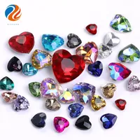 Nail Art Decorations Pointed Bottom Peach Heart Diamond Love Crystal Glass Diamond DIY Mobile Phone Clothing Accessories