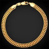 Men's 18K Stamp Gold Chain for Men Jewelry Fancy Bracelet Design Gold Plated New Fashion Chain Bracelet3098