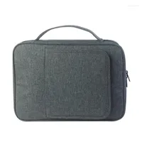 Storage Bags 1 Piece Gray High Quality Men's Canvas Book Cover Stand Style Organizer With Handle