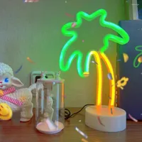 Lumières nocturnes polyvalentes en acrylique néon à la lampe au néon Énergie Signe ananas décoratif