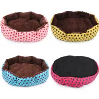 Cat Beds Furniture Pet Warm Winter Dog Soft Wool Point Design Nest with Removable Mats Octagonal Shape Kennel Sofa 230114