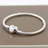 Top Quality 100% 925 Sterling Silver Bracelets For Women DIY Jewelry Fit Pandora Charms Beads Snake Chain Bracelet Lady Gift With 260y