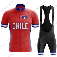 Designer CHILE National Team 2023 Cycling jerseys sets Summer Red Clothing Road Bike Shirts Suit Bicycle Bib Shorts MTB Ropa Maillot