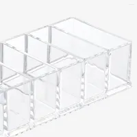 保管ボックス6/8グリッド化粧品オーガナイザーボックススクリューホルダードレッサー用の透明な実用的なコンパートメント引き出し