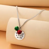 Pendant Necklaces Trendy Colorful Bells Pandent Necklace For Women Girls Simple Letter Round Sequins Choker Party Jewelry Gifts 20897
