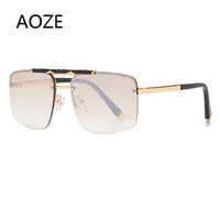 Sunglasses 2023 Luxury Fashion Square Frame Retro Frameless For Men And Women