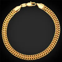 Men's 18K Stamp Gold Chain for Men Jewelry Fancy Bracelet Design Gold Plated New Fashion Chain Bracelet287t