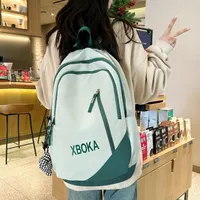 Backpack College Girl School Bag Fashion Women Men Cool Nylon Travel Femlae Big Schoolbag Badge Bookbag Multi-pocket