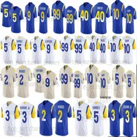 2023 Los Angeles''Rams''Mens 10 Cooper Kupp 99 Aaron Donald Football 9 Matthew Stafford 3 Odell Beckham Jr 40 Von Miller 5 Jale''nfl''jerseys