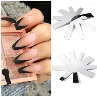 Nail Art Kits Cutter Plate French Manicure Style V-Shape Stainless Steel Edge Trimmer For Beauty