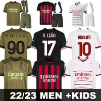 Ibrahimovic 22 23 Soccer Jersey AC Milans Giroud de Ketelaere R. Leao Tonali Theo Football Shirt Kids Kit Sets Uniform Enfants