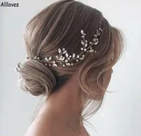 Crystals Wedding Headpieces Huvudband för brudar Silverlegering Rosestones Brudtillbehör Huvudbonad Kvinnor Prom Hairband Jewelry CL1725
