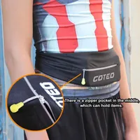 Outdoor Bags Reflective Waist Pack Zipper Solid Color Wear-resistant Adjustable Belt Style Waistbag For Running