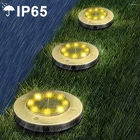 Solar Lawn Yard 8 Led Lights Waterproof Powered Lantern For Pathway Garden Decoration Outdoor Lighting