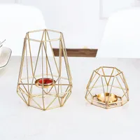 Candle Holders Creative Metal Wire Holder Interior Decoration Restaurant Bar Atmosphere Rendering Candlelight Dinner