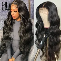 Lace Wigs 30 Inch Body Wave Front Wig Human Hair 13x4 Frontal Black Women Preplucked Brazilian Loose Deep 150%
