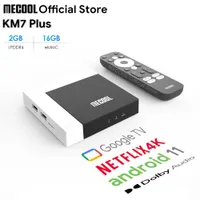 MECOOL KM7 Plus TV Box Android 11 Netflix 4k Google TV 2GB DDR4 16GB ROM 100M LAN Internet S905Y4 Home Media Player Set Top Box