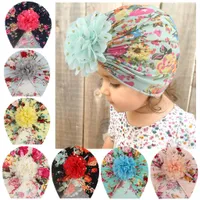 Gold Flower Childrens Cap Printed Pullover Cap Soft And Comfortable Flower Cap 8 Colors
