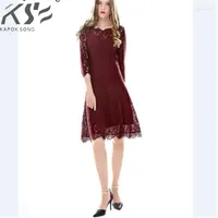 Party Dresses 2023 Women's Lace Mid-sleeve Fashion Atmosphere Summer And Autumn Europe The United States Big Explosive Dress