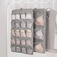 Aufbewahrungsboxen doppelseitige Unterwäsche Hanging Bag Socken Organizer BH Kleiderschrank Schrank Faltbar Sac de Rangement Suspendu