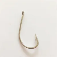 Fishhooks Wholesale By Bulk Silver White Long Handle Carp Fishing Hook Barbed Eyed Offshore Angling Crooked Mouth Pesca Peche