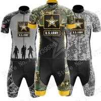 Tasarımcı Suit Ordu Camoflage 2022 ABD Bisiklet Giyim Formaları Setleri Erkek Yaz Yolu Bisiklet Gömlekleri Bisiklet Bisikleti Şort MTB Giyim Ropa Ciclismo