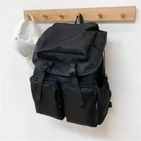 Unisex Backpack Man Travel Bag Large Capacity Plain Student Backpacks Nylon Waterproof1957