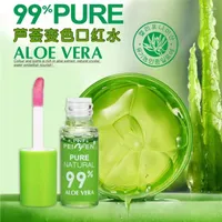 Dudak Parlatıcı 1pc Aloe Vera Essence Ruj Nemlendirici Renk Değiştirme Uzun ömürlü dudaklar yatıştırıcı jel 3.5g